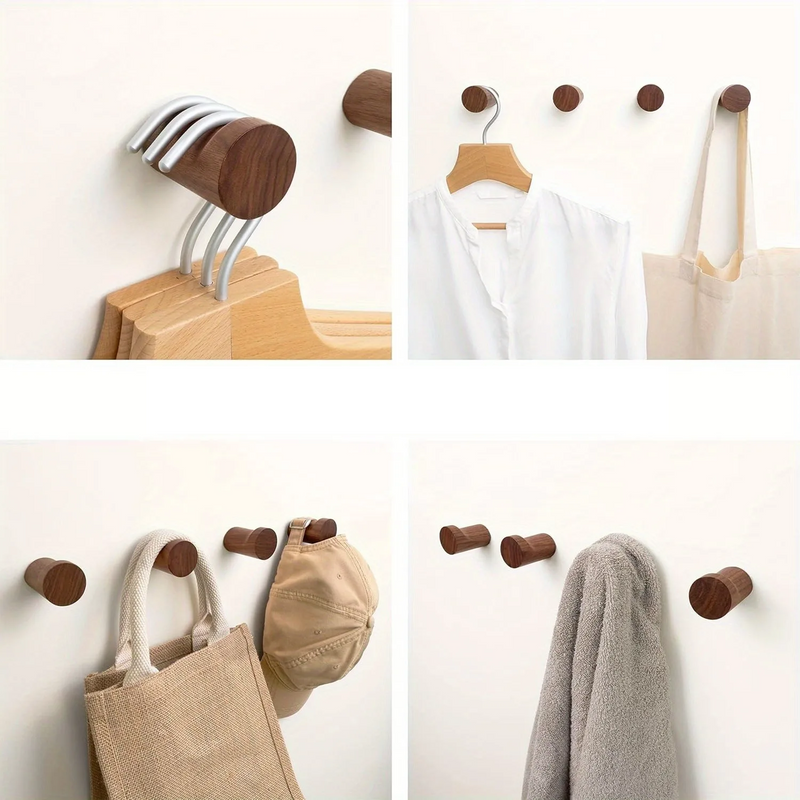 WalnutElegance Tradycyjne Ręcznie Robione Wieszaki naścienne