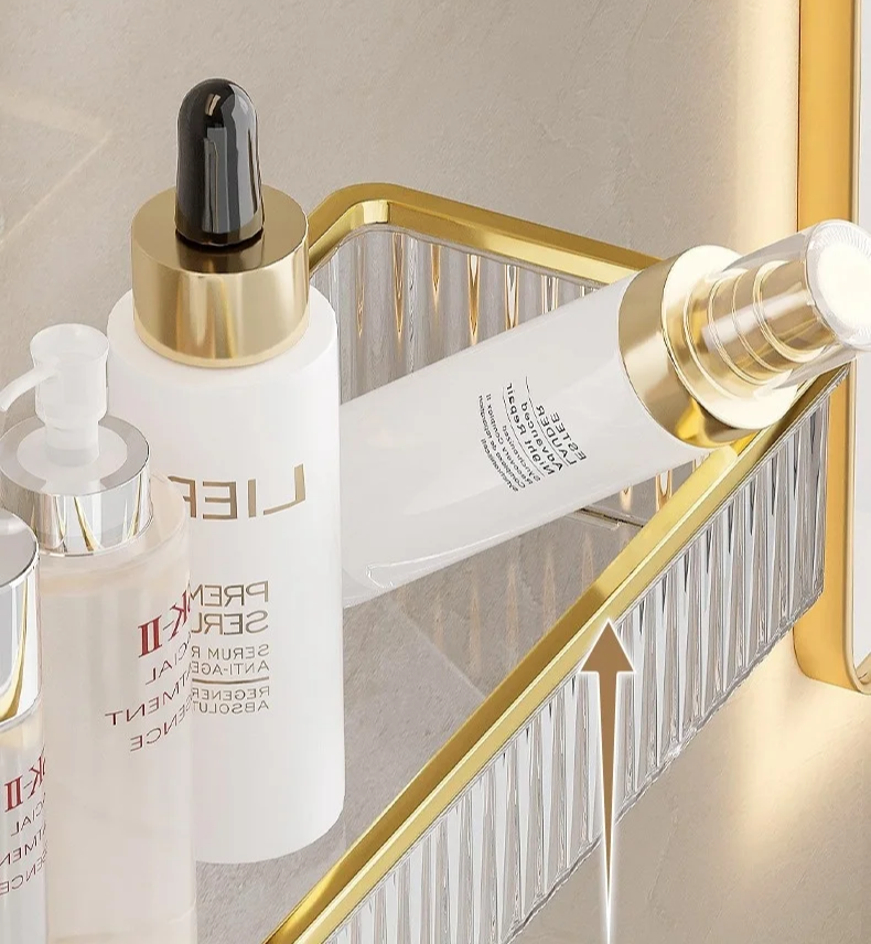 ClearSpace Przezroczysty Narożny Regał Bez Wiercenia