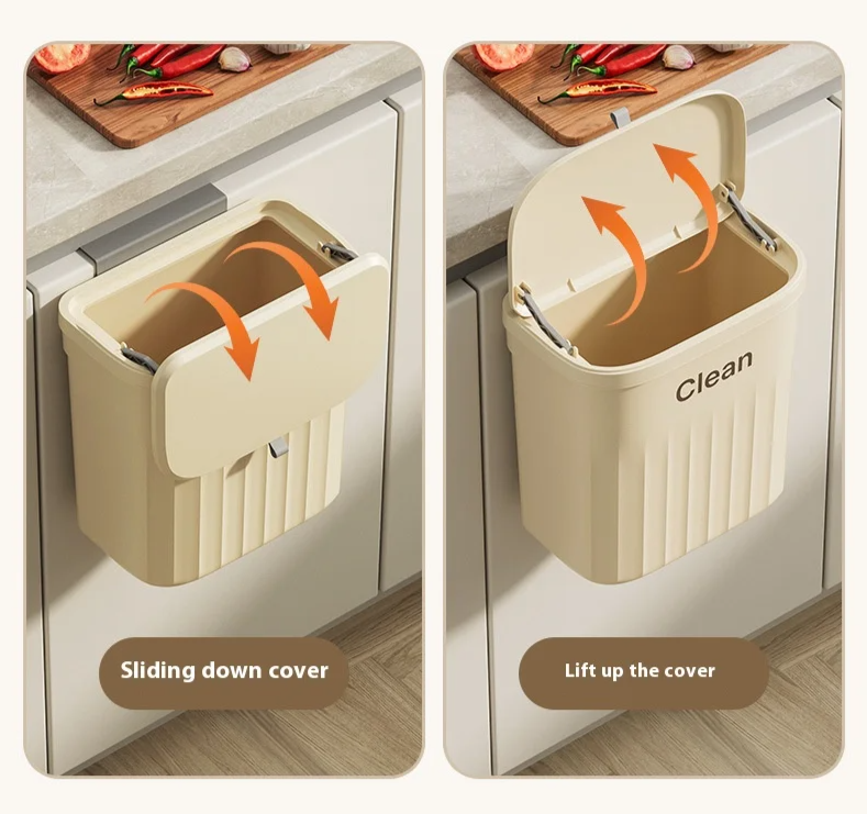 FlexiBin Wiszący Kosz na Śmieci do Kuchni – 8,5L / 12L z Pokrywą