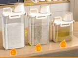 Pojemnik Na Zboża Hermetyczny FreshSeal Premium – Dozownik Ryżu Transparentny | Ochrona Przed Wilgocią i Owadami | 1,75–3L
