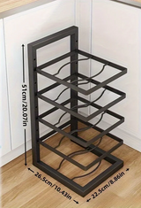 FlexiRack Pro – Regulowany Organizer do Garnków ze Stali Nierdzewnej