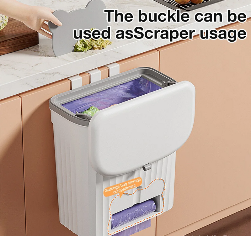 EcoBin Kuchnia & Łazienka Ścienny Kosz na Śmieci – 8.5L / 12L Z Pokrywą