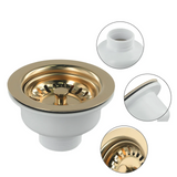 Aurelio Złoty Kolor Stalowy Zlewowy Korek – 114mm Luksusowa Sito Odpływowe