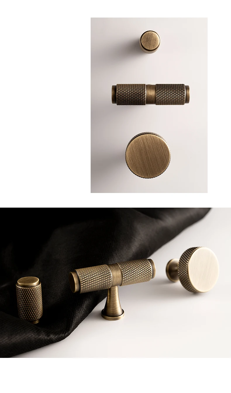 Nurlin Masywny Antyczny Mosiężny Uchwyt do Mebli