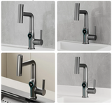 AquaGlow Wodospad – Bateria Umywalkowa z Cyfrowym Wyświetlaczem Temperatury i Efektem Wodospadu