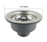 Talea RVS Zlewozmywakowy Odpływ z Sitem – 114mm/110mm Zestaw Odpływowy z Pop-up