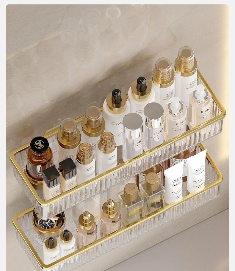 ClearSpace Przezroczysty Narożny Regał Bez Wiercenia