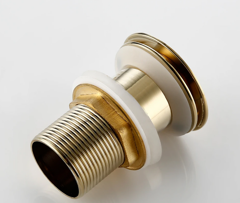 LuxDrain Pop-Up Odpływ – Elegancki Korek do Umywalki w Kolorze Czarnym, Złotym i Różowym Złocie