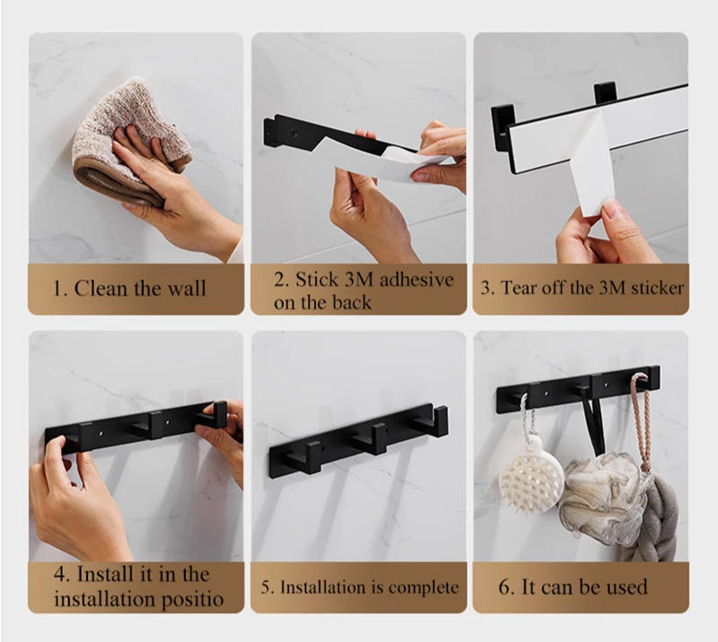 SteelLine Nierdzewna Ścienna Wieszak na Ubrania