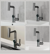 AquaGlow Wodospad – Bateria Umywalkowa z Cyfrowym Wyświetlaczem Temperatury i Efektem Wodospadu