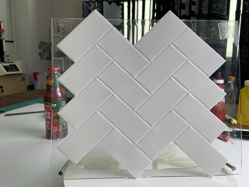 StickaTile 3D Wygląd Płytek Naklejki na Ścianę – Samoprzylepne Odporne na Ciepło Naklejki Płytkowe (10 sztuk)