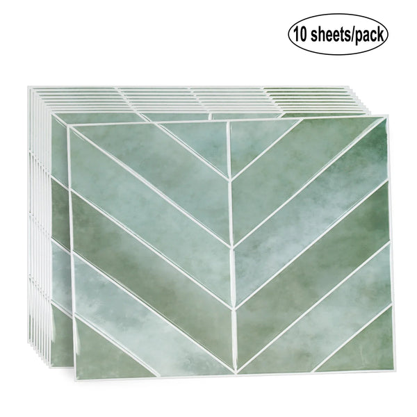 Duże 3D Naklejki Ścienne – Samoprzylepne Płytki | PET | 10 Arkuszy | Wodoodporne