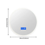 ANAJQAQIA Okrągłe LED Lustro Łazienkowe