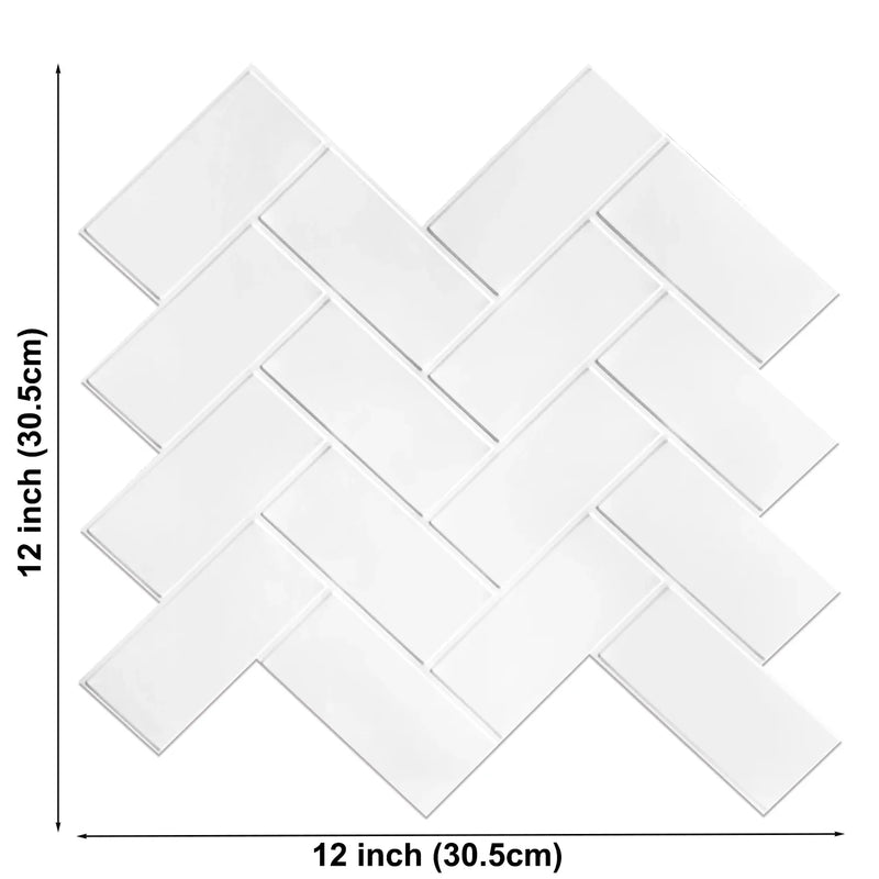 StickaTile 3D Wygląd Płytek Naklejki na Ścianę – Samoprzylepne Odporne na Ciepło Naklejki Płytkowe (10 sztuk)