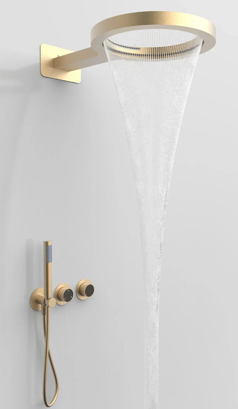 Luksusowy Zestaw Prysznicowy – Okrągły Wzór | 5 Kolorów | Mosiądz | Deszczownica