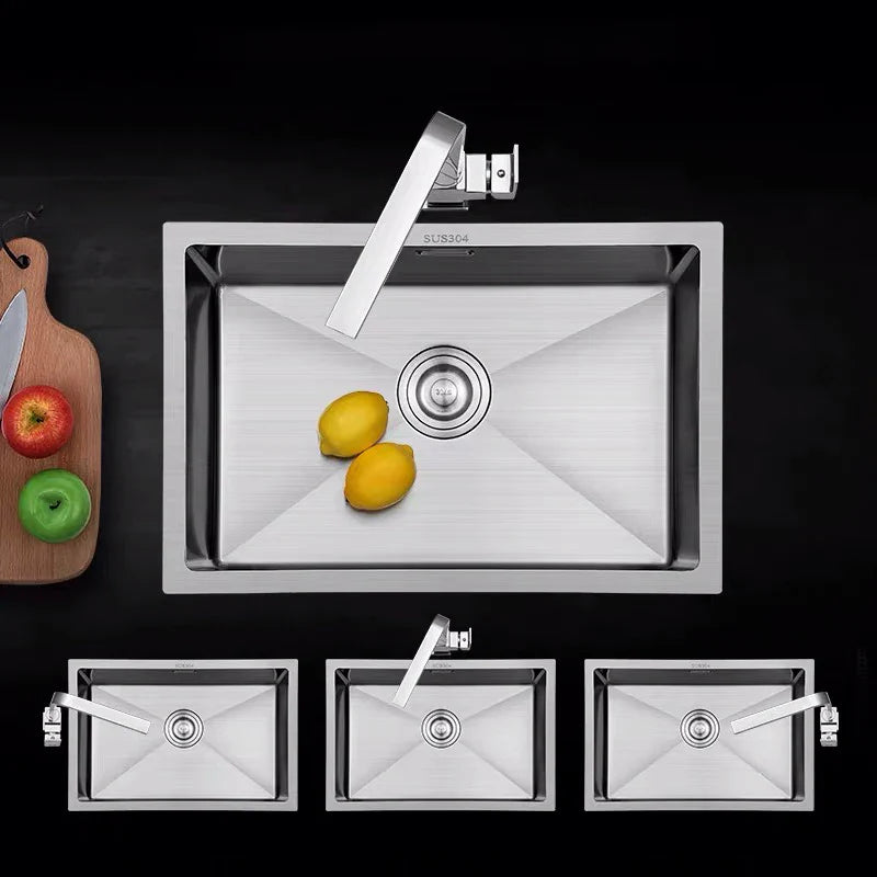 Onderbouw Zlewozmywak Kuchenny | 76×43 cm – Ręcznie Wykonany ze Stali Nierdzewnej 304