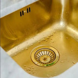 Zatyczka do odpływu kuchennego NordicCopper – 3,5 cala | Stary Mosiądz | Polerowane Wykończenie | Miedź Antyczna