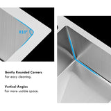 Onderbouw Zlewozmywak Kuchenny | 76×43 cm – Ręcznie Wykonany ze Stali Nierdzewnej 304
