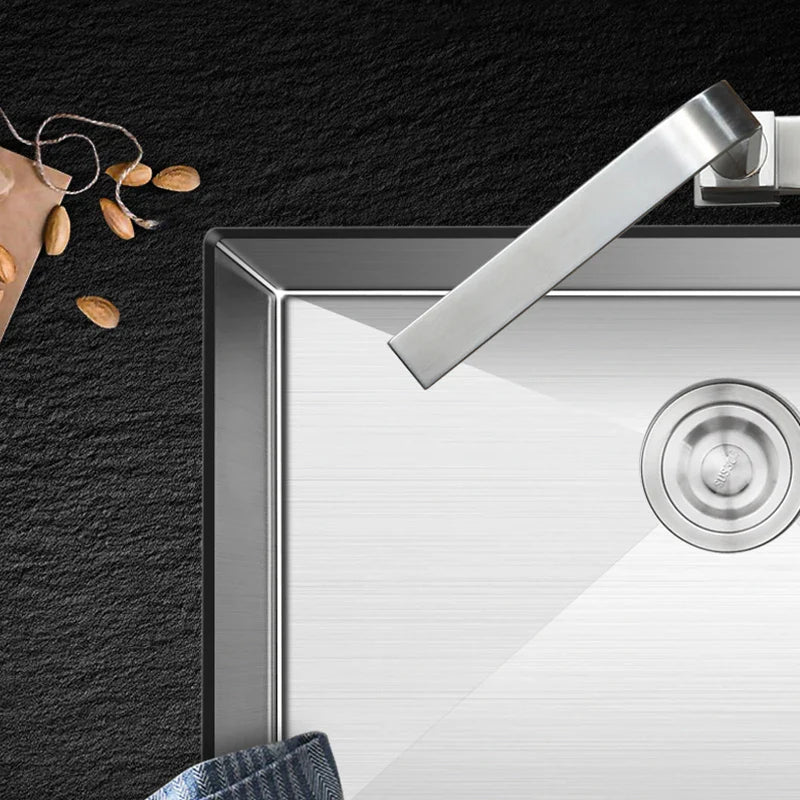 Onderbouw Zlewozmywak Kuchenny | 76×43 cm – Ręcznie Wykonany ze Stali Nierdzewnej 304