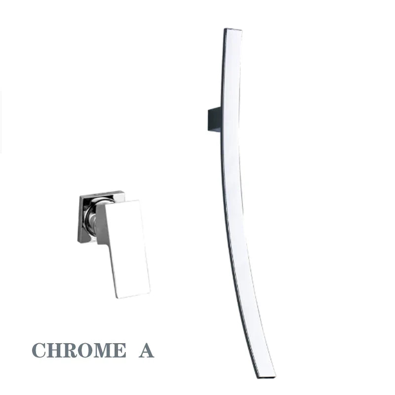 Ścienny kran łazienkowy – Ciemne wykończenie | 2 otwory | Ciepła i zimna woda | Metal