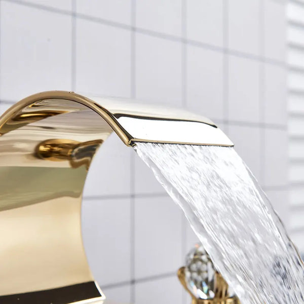 Bateria umywalkowa Suguword | 3-otworowa | Podwójna rączka