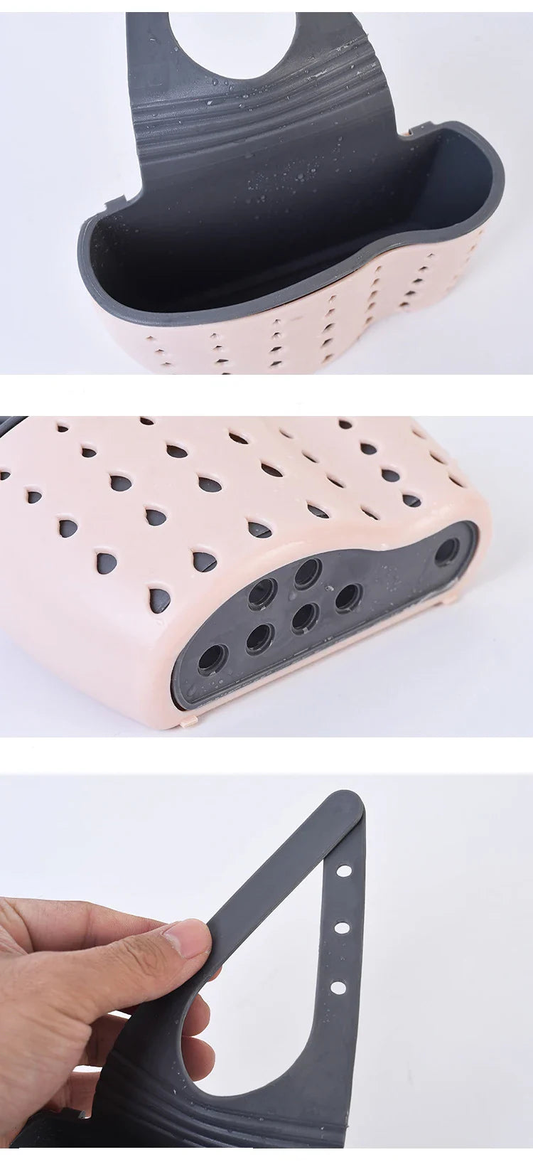 FlexiSink – Regulowany Wiszący Organizer do Zlewu | Półka na Gąbkę i Mydło do Kuchni i Łazienki