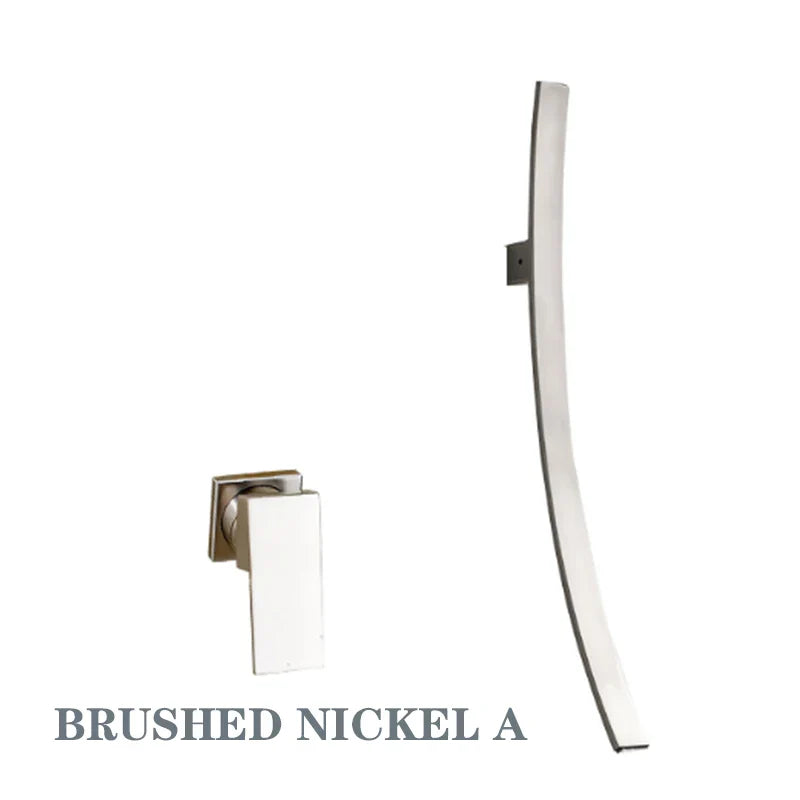 Ścienny kran łazienkowy – Ciemne wykończenie | 2 otwory | Ciepła i zimna woda | Metal