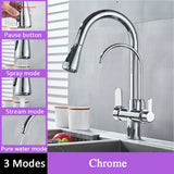 Bateria Kuchenna na Dotyk | Chrom Połysk | Zimna i Ciepła Woda | Wyciągana Wylewka