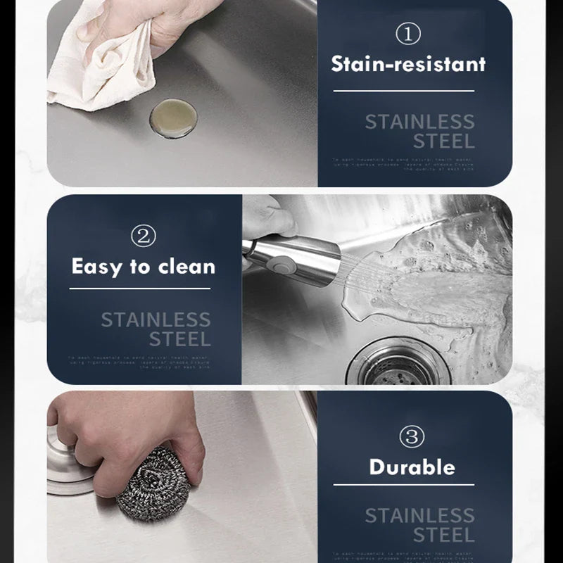 Onderbouw Zlewozmywak Kuchenny | 76×43 cm – Ręcznie Wykonany ze Stali Nierdzewnej 304