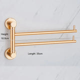 Składany Wieszak na Ręczniki | 35–40 cm | Stop aluminium | Złoty lub Mosiądz