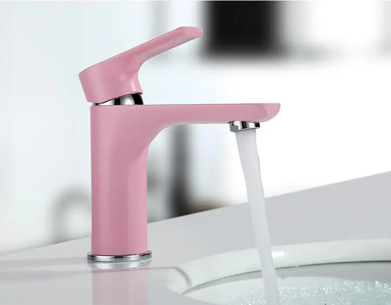 Amora Elegancka Bateria Umywalkowa z Mosiądzu – Regulacja Ciepłej i Zimnej Wody