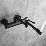 AquaTurn Czarna Zawór Ścienny – 360° Obrotowa Zlewozmywakowa Bateria