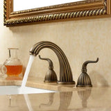 Ścienny kran łazienkowy – Stare Mosiądz | Rozstaw 8 cali | Pojedyncza dźwignia | Klasyczny design