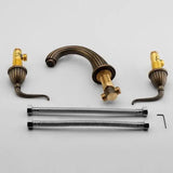 Ścienny kran łazienkowy – Stare Mosiądz | Rozstaw 8 cali | Pojedyncza dźwignia | Klasyczny design