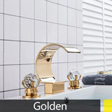 Bateria umywalkowa Suguword | 3-otworowa | Podwójna rączka