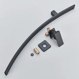 Ścienny kran łazienkowy – Ciemne wykończenie | 2 otwory | Ciepła i zimna woda | Metal