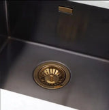 Zatyczka do odpływu kuchennego NordicCopper – 3,5 cala | Stary Mosiądz | Polerowane Wykończenie | Miedź Antyczna