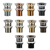 LuxDrain Pop-Up Odpływ – Elegancki Korek do Umywalki w Kolorze Czarnym, Złotym i Różowym Złocie