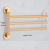 Składany Wieszak na Ręczniki | 35–40 cm | Stop aluminium | Złoty lub Mosiądz