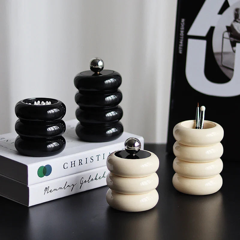 CeramiLux Kreatywny Ceramiczny Słoik do Przechowywania z Pokrywką