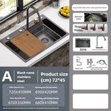 Akcesoria kuchenne Zlewozmywak Duży Wzmacniany Zlewozmywak Jednokomorowy Zlewozmywak do Warzyw