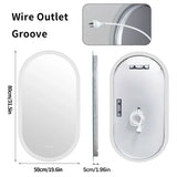 Owalne Lustro Ścienne z Oświetleniem i Funkcją Anti-Fog – Styl i Funkcjonalność w Twojej Łazience