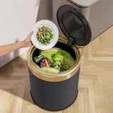 Nowoczesny Kosz na Śmieci do Wciskania – Prostokątny | Z Pokrywą i Wyjmowanym Wkładem | Do Kuchni, Łazienki i Biura