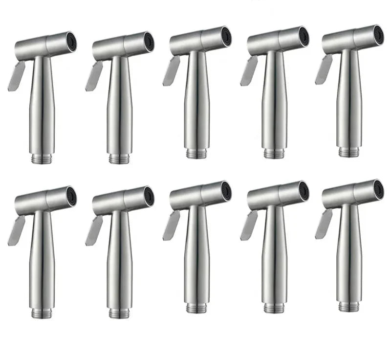 Czystostrumieniowa Ręczna Prysznicowa Bidetowa do Toalety – Nierdzewna Ręczna Bidet – Samoczyszczący, Montowany na Ścianie i Mocny Strumień Wody