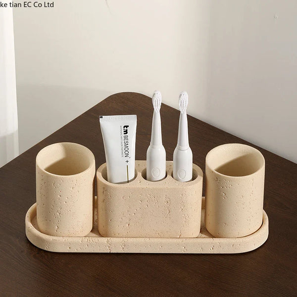 Luksusowy Akcesorium Łazienkowe z Piaskowca i Kamienia Naturalnego