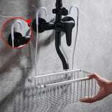 AquaOrdnung Wandablage Aluminium – Badezimmer Regal Metall | Platzsparender Mehrzweck Organizer | Schwarz Weiß Grau