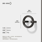 Okrągły Uchwyt Meblowy – Powłoka Cynkowa | 64–256 mm Rozstaw Otworów | Nowy Styl Chiński
