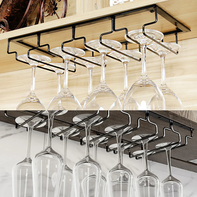 VinoHold – Luksusowa Półka na Wino i Kieliszki do Baru i Kuchni