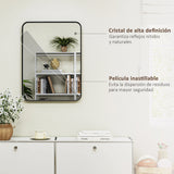 HOMCOM Luksusowe Lustro Łazienkowe 60x80cm