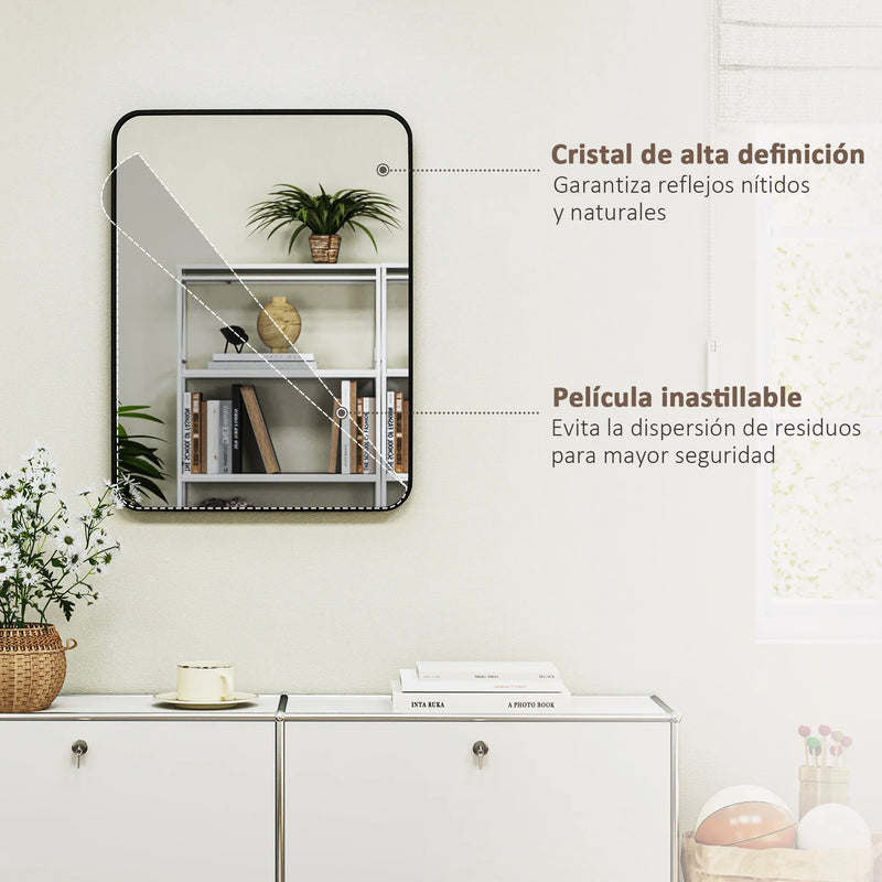 HOMCOM Luksusowe Lustro Łazienkowe 60x80cm